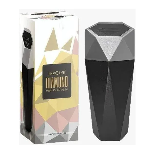 Involve Diamond Mini Dustbin — Silver