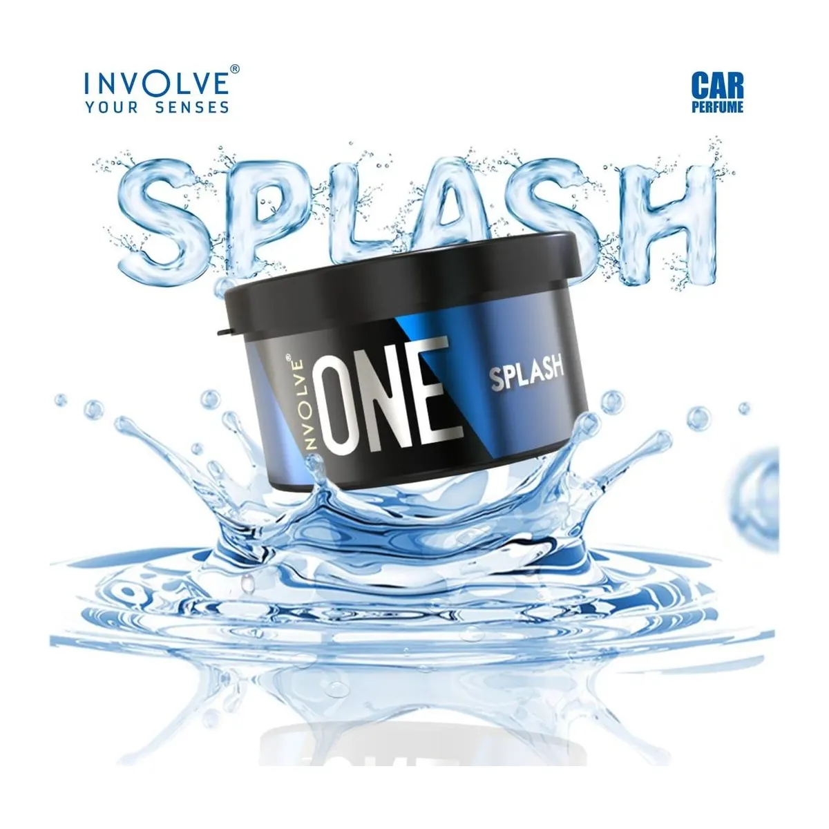 Involve ONE Splash Organic Car Perfume | 40g Leak-Proof Fiber Can