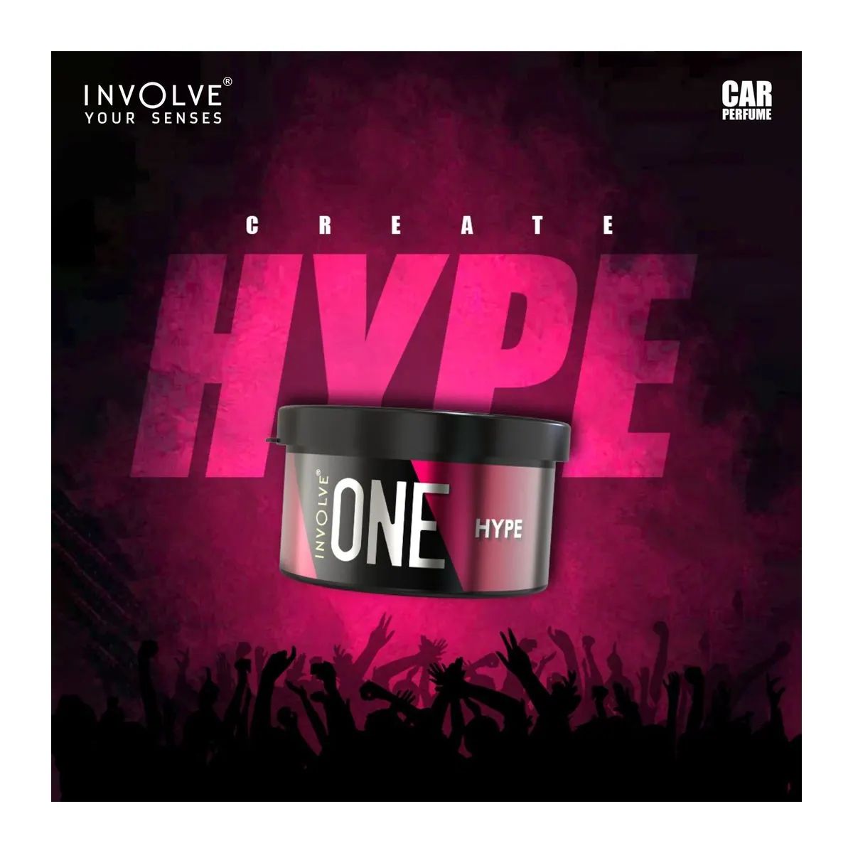 Involve ONE Hype Organic Car Perfume | 40g Leak-Proof Fiber Can