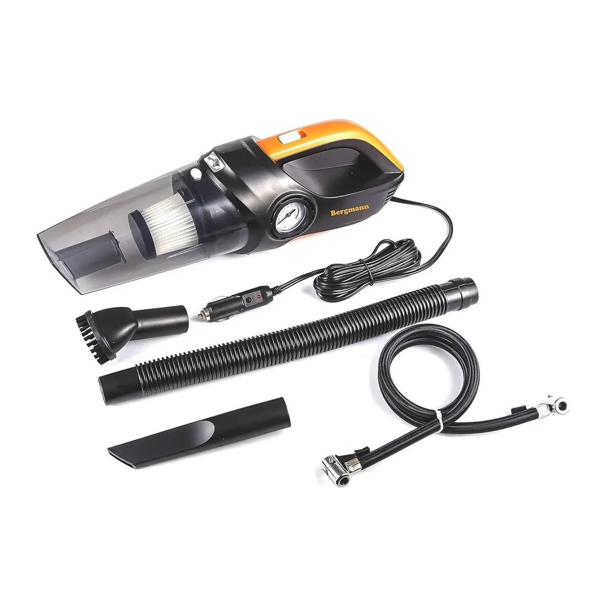 Bergmann Cyclonic 2-In-1 Car Vacuum Cleaner & Tyre Inflator