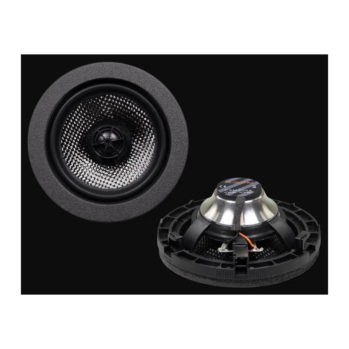 Musway CSM206X 4" 2-Way Coaxial Speakers For Mercedes-Benz