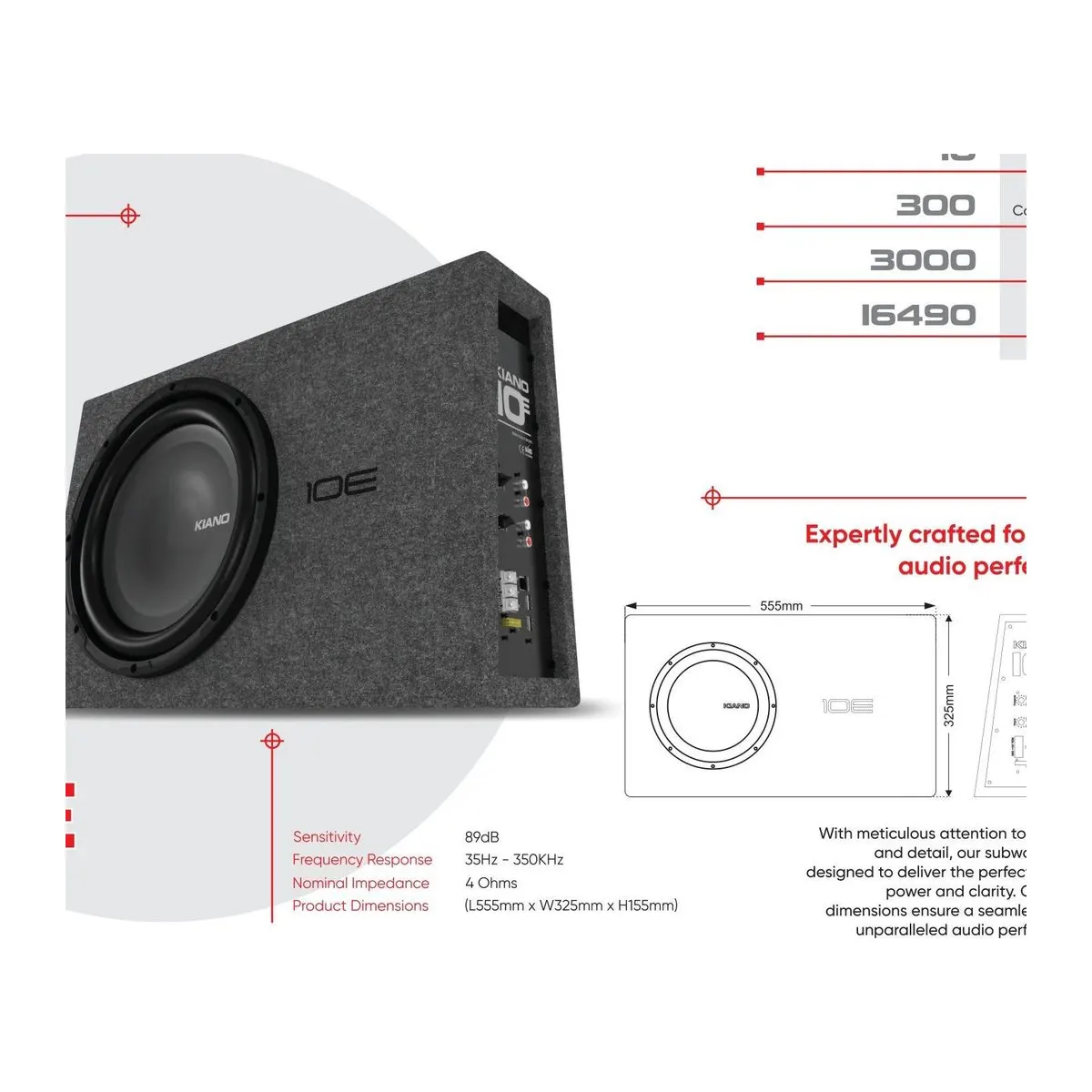 KIANO 10E Slim Ten Inch Active Enclosure