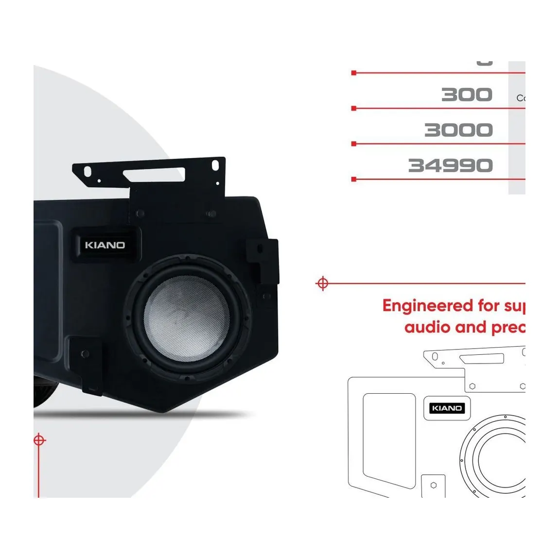 KIANO Adapt Subwoofer Enclosure — Mahindra Scorpio N