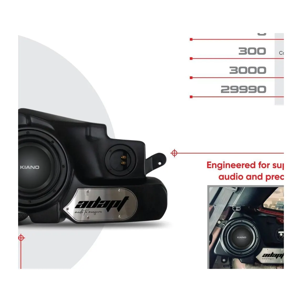 KIANO Adapt Subwoofer Enclosure — Ford Endeavour (2016 Onwards)