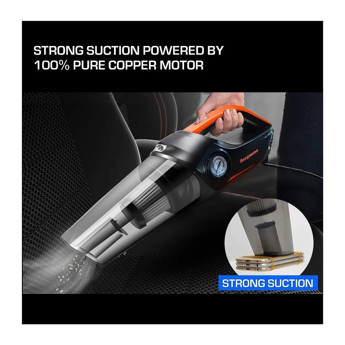 Bergmann Cordless Handheld Car Vacuum Cleaner