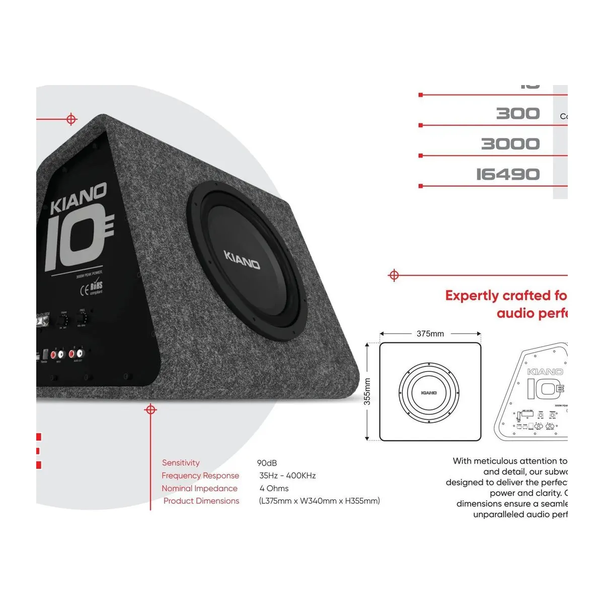 KIANO 10E Compact Ten Inch Active Enclosure