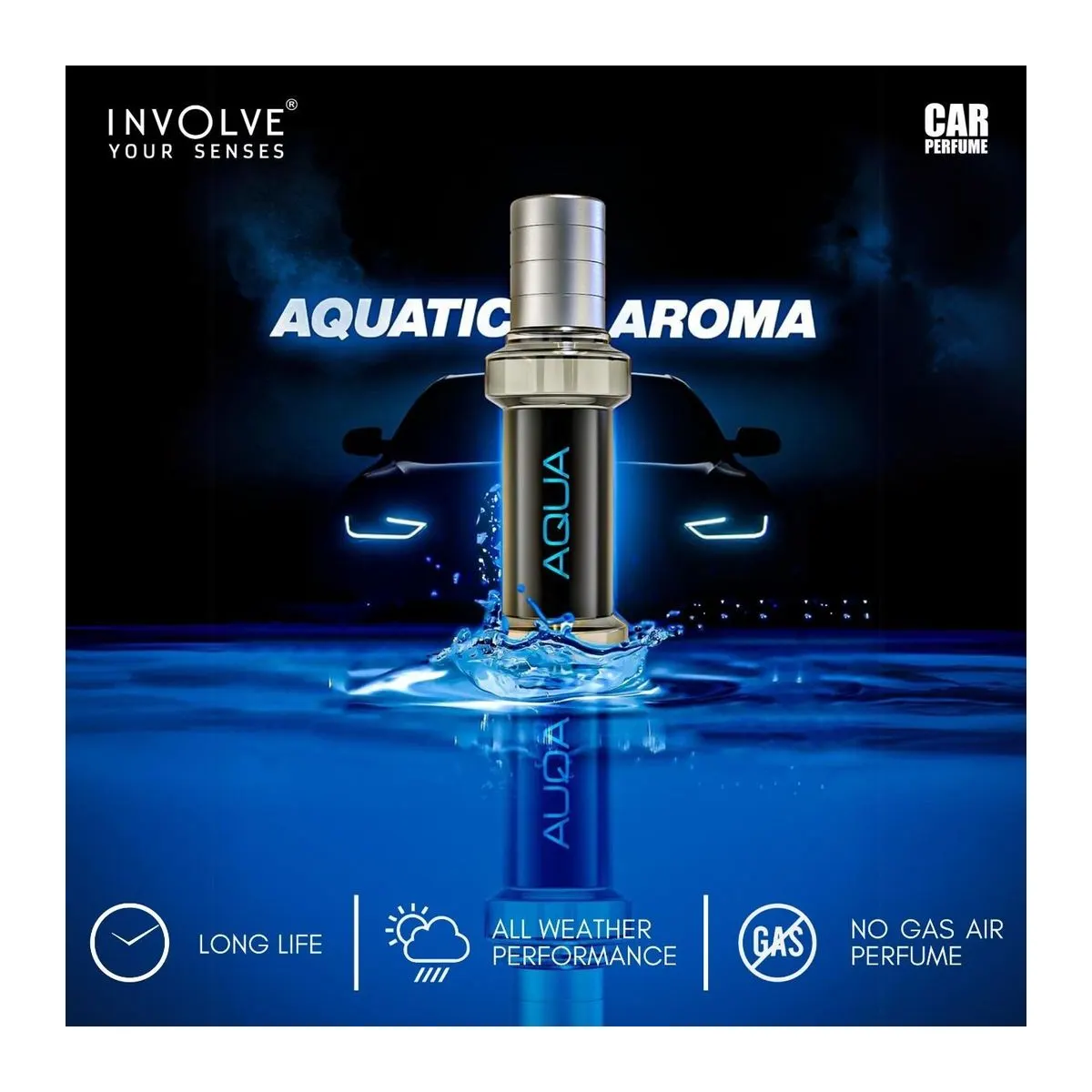 Involve Elements Aqua Car Perfume Spray | 30ml Gas-Free Fine Fragrance — view 2