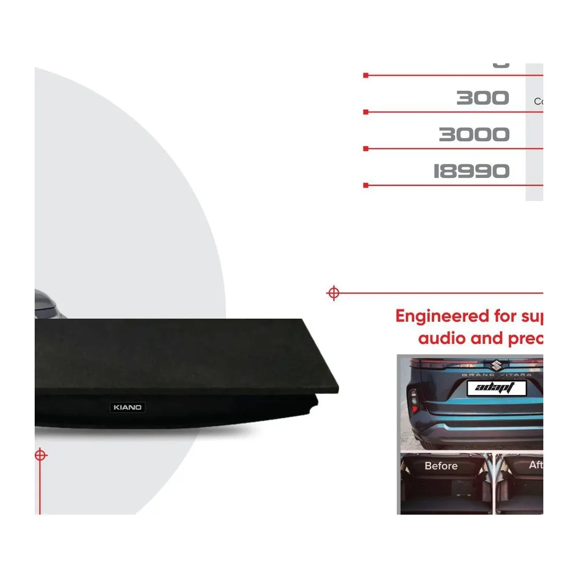 KIANO Adapt Subwoofer Enclosure — Grand Vitara / Toyota Hyryder (Full Hybrid)
