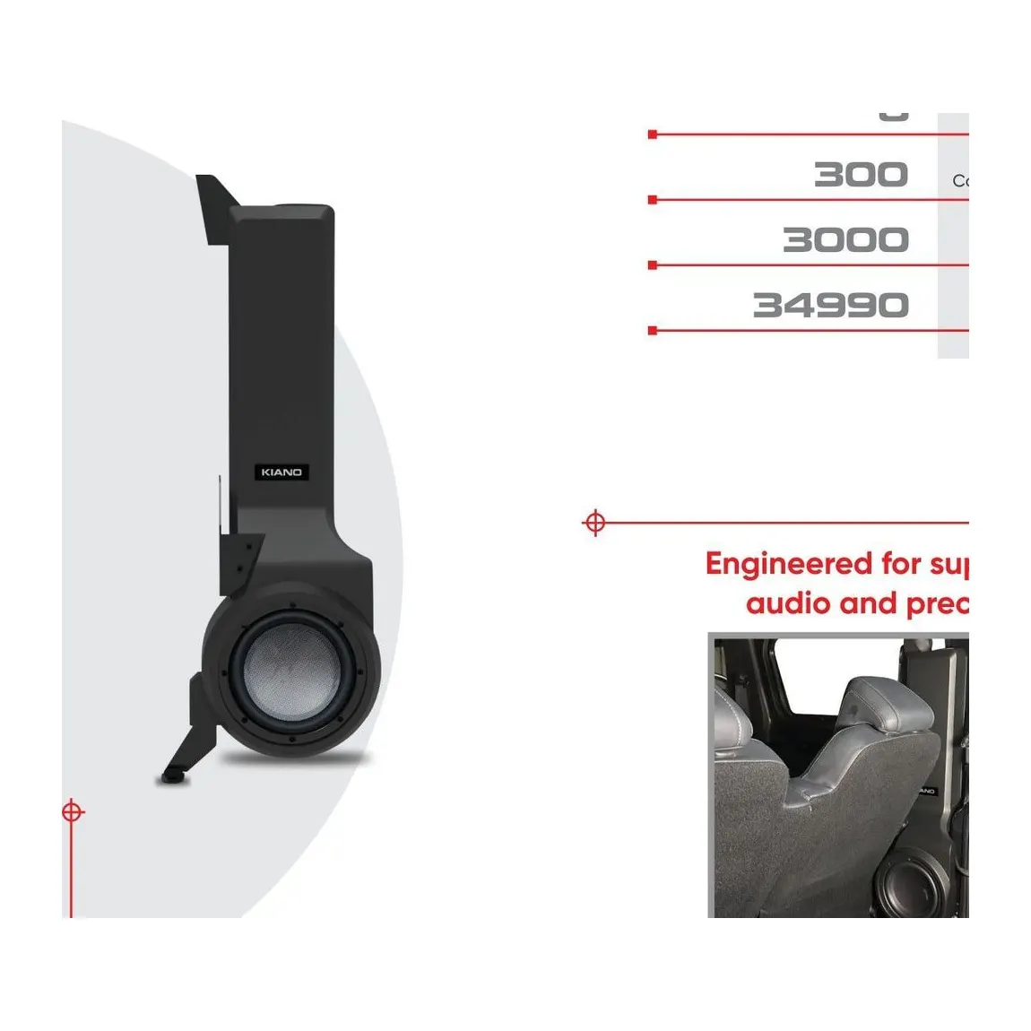 KIANO Adapt Subwoofer Enclosure — Mahindra Thar (2020 Onwards)