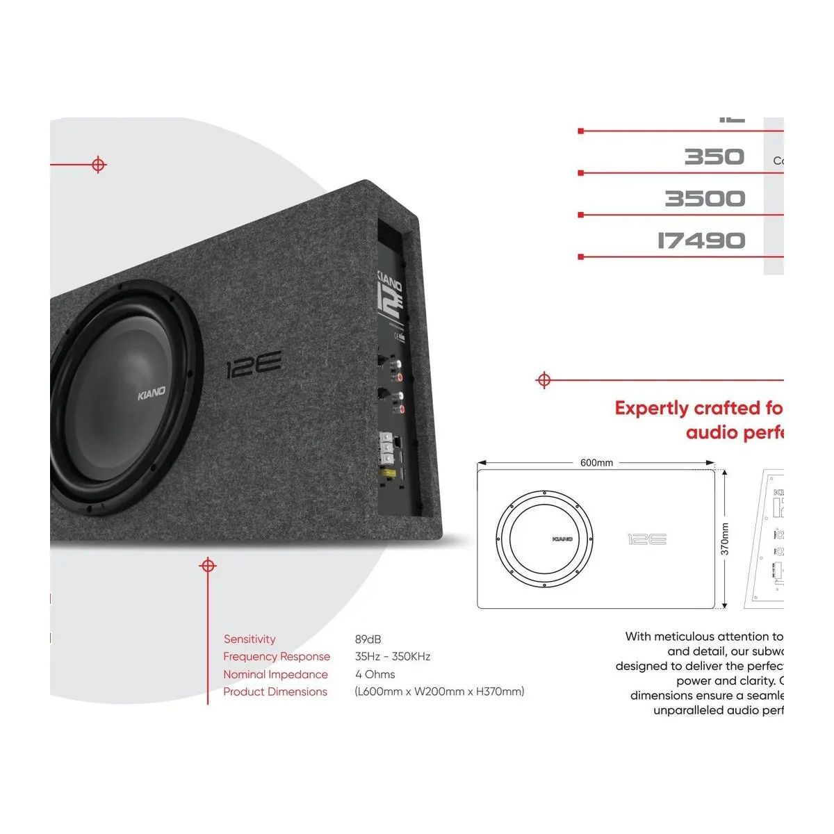 KIANO 12E Slim Twelve Inch Active Enclosure