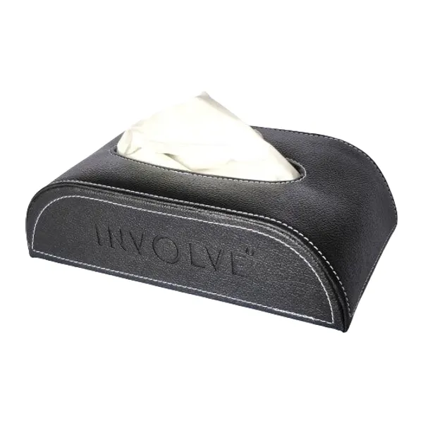 Involve Luxury Tissues Leather Tissue Box — Black